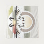 Zwaan omhelzen in de schemering wandkleed (Voorkant (horizontaal))