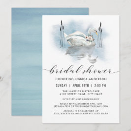 Zwaan op het Lake Waterverf Vrijgezellenfeest Kaart