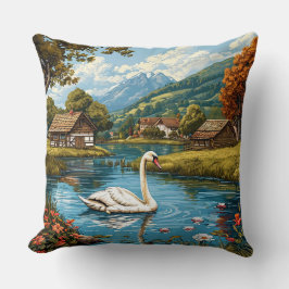 Zwaan op het meer Elegant Huis Decoratie Accessoir Kussen