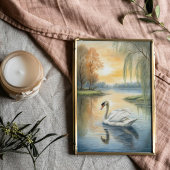 Zwaan op het meer poster