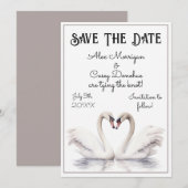 zwaan paar bewaar de datum kaart (Voorkant / Achterkant)