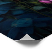 Zwaan paar Valentijn hart onder een sterrennevel Poster (Hoek)