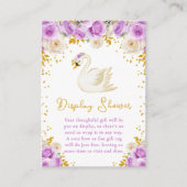 Zwaan Paarse en gouden Rozen Display Douche Informatiekaartje (Voorkant)