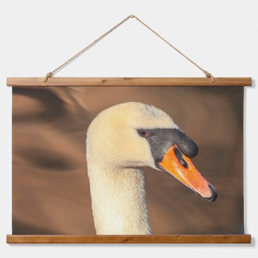 Zwaan Portret Hangend Wandkleed (Voorkant)