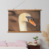 Zwaan Portret Hangend Wandkleed (Slaapkamer)