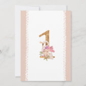 Zwaan Prinses 1e Verjaardag Uitnodiging (Achterkant)