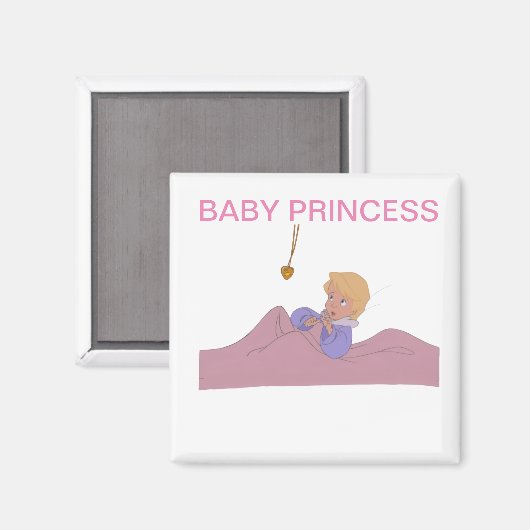 Zwaan Prinses Baby Magneet (Voorkant / Achterkant)