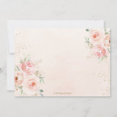 Zwaan Prinses Blush Roze Bloemen 1e Verjaardag Fot Kaart (Achterkant)