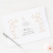 Zwaan Prinses Dank u Favor Rechthoekige Sticker (Envelop)