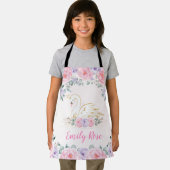  zwaan prinses meisje chef-kok aangepaste naam schort (Insitu)