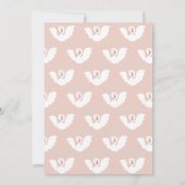 Zwaan Prinses Modern Blauw Meisje 1e Verjaardag Kaart (Achterkant)