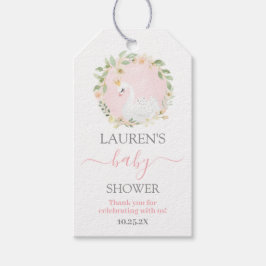 Zwaan Prinses Roze Baby shower Gift Label Cadeaulabel