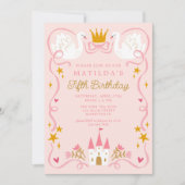 Zwaan Prinses Verjaardag Kaart (Voorkant)