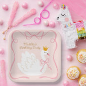 Zwaan Prinses Verjaardag Papieren Bordje (Feest)