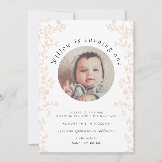 Zwaan Prinses Verjaardag Uitnodiging (Voorkant)