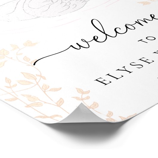 Zwaan Prinses Welkom Poster (Hoek)