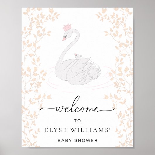 Zwaan Prinses Welkom Poster (Voorkant)