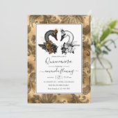 Zwaan Quinceañera Kaart (Staand voorkant)