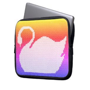 Zwaan Rainbow Artisan Haakprint Elektronica Tas