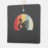 Zwaan Retro Keramisch Ornament (Links)
