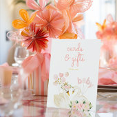 Zwaan Roze Baby shower Geschenken en Kaarten Reclamebord Met Voetstuk