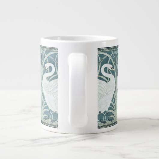  zwaan, rush en iris van W. Crane Grote Koffiekop (Achterkant)