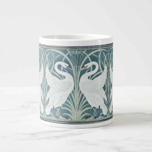 zwaan, rush en iris van W. Crane Grote Koffiekop (Voorkant)
