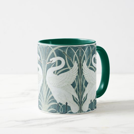 zwaan, rush en iris van W. Crane Mok (Voorkant rechts)