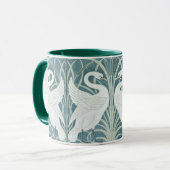  zwaan, rush en iris van W. Crane Mok (Voorkant links)