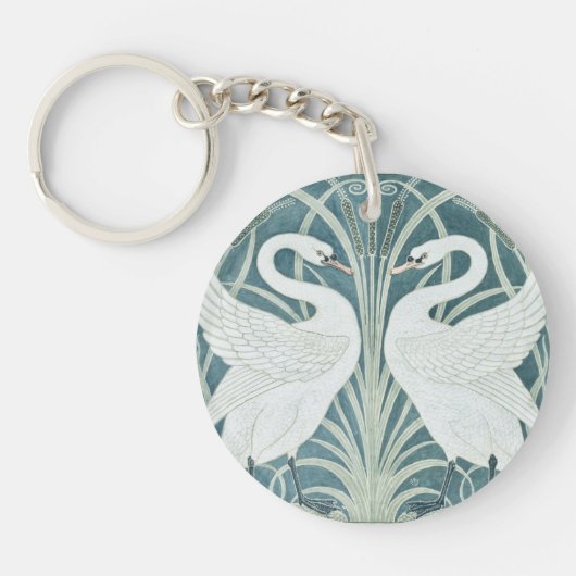 zwaan, rush en iris van W. Crane Sleutelhanger (Voorkant)
