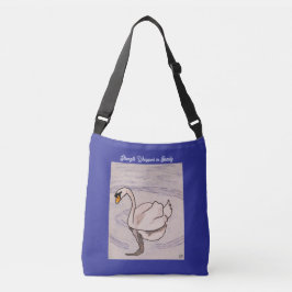 Zwaan - Sterkte verpakt in schoonheid Deep Blue Crossbody Tas