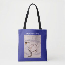 Zwaan - Sterkte verpakt in schoonheid Deep Blue Tote Bag