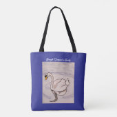 Zwaan - Sterkte verpakt in schoonheid Deep Blue Tote Bag (Achterkant)