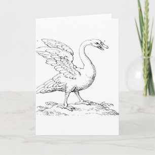 Zwaan Symbool van Liefde en Trouw Fijne Kunst Kaart