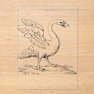 Zwaan Symbool van Liefde en Trouw Kunst Acryl Uitnodigingen