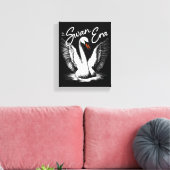 zwaan tijdperk wit canvas afdruk (Insitu (Woonkamer))