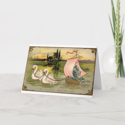  Zwaan Verjaardag Kaart (Voorkant)