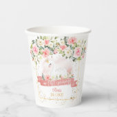 Zwaan verjaardag papieren bekers (Voorkant)