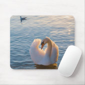 Zwaan, vogel, dier muismat (Met muis)