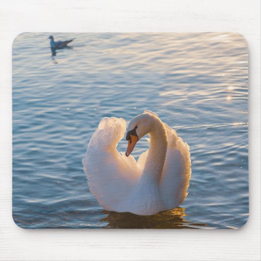 Zwaan, vogel, dier muismat (Voorkant)