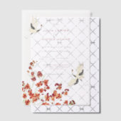 Zwaan Vogels Paradijs Lente Bloemen Bruiloft Vellum Uitnodigingen (Offset (Uitnodiging))