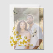 Zwaan Vogels Paradijs Lente Bloemen Bruiloft Vellum Uitnodigingen (Offset (Koppel))