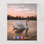 zwaan wonderbaarlijk geweldige makelaar marketing flyer (Voorkant)