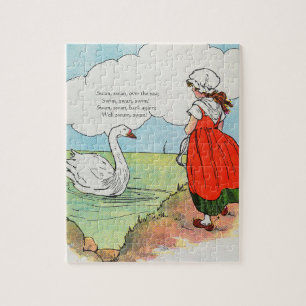 Zwaan, zwaan over het Zee Moeder Gans Kwekerij Rhy Legpuzzel