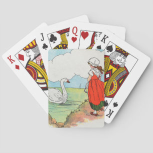 Zwaan, zwaan over het Zee Moeder Gans Kwekerij Rhy Pokerkaarten