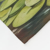 Zwaan Zwemmen op de vijver Impressionistisch schil Fleece Deken (Hoek)