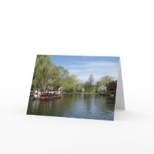 Zwaanboot op het water, Boston MA