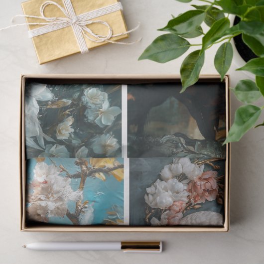 Zwaancollage decoupage tissuepapier (Geschenk)