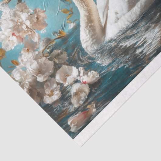 Zwaancollage decoupage tissuepapier (Detail)