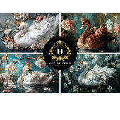 Zwaancollage decoupage tissuepapier